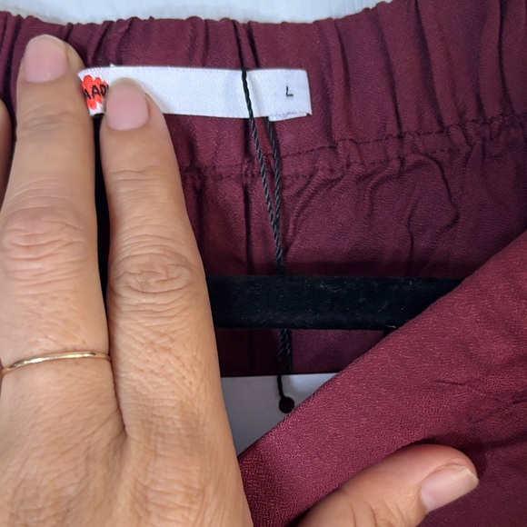 Women's Burgundy Pants - Picture 3 of 7
